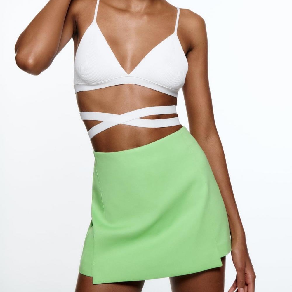 🆕 Zara Skort in Light Lime Green XS